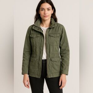 Universal Thread Utility Jacket Women’s Small – Olive Green Military Field Coat